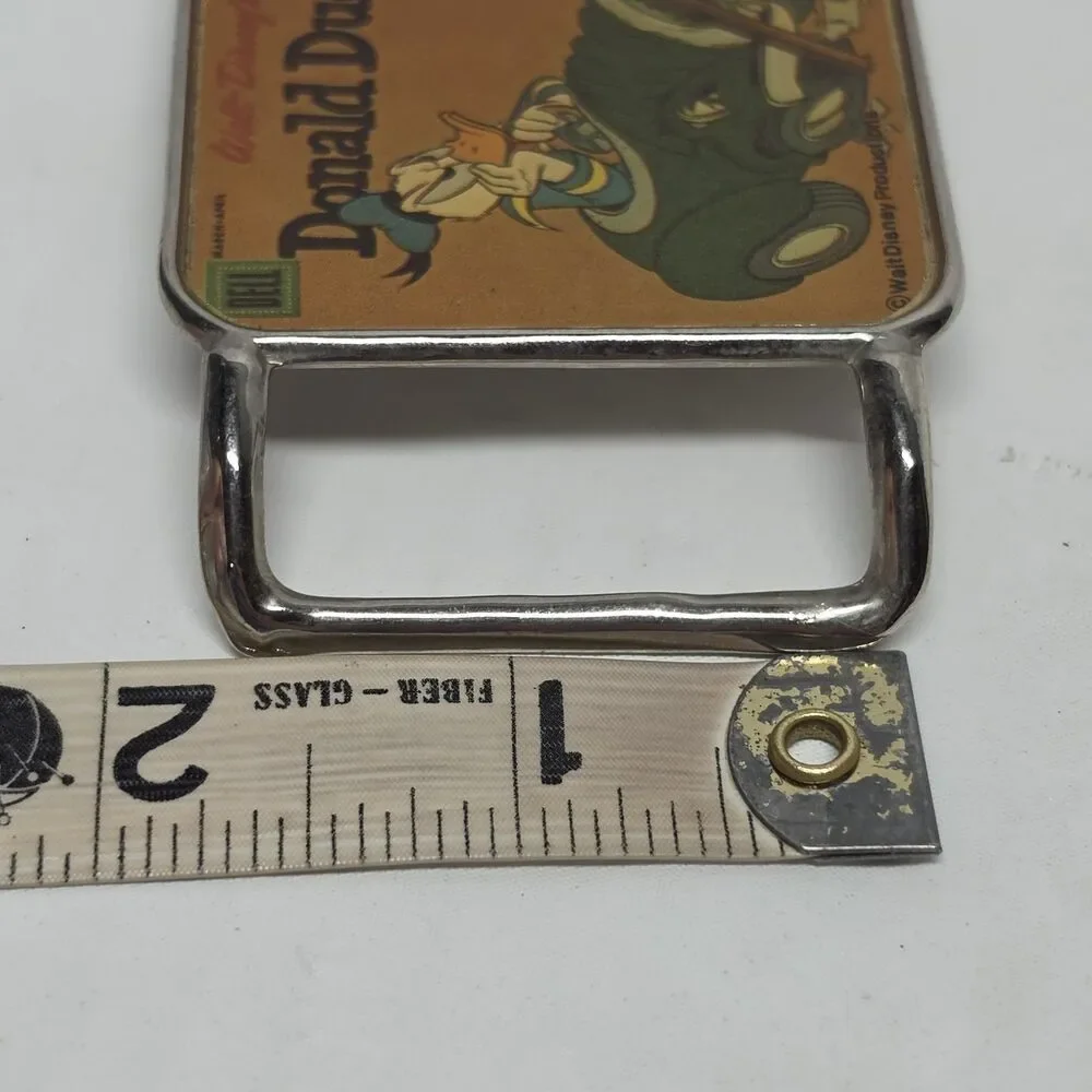 Vintage Walt Disney Donald Duck Belt Buckle Comic Book Cover Pyramid Belt Co NY